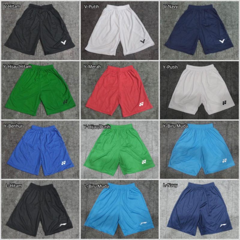Celana Bulutangkis / Celana Badminton YY LN VR / Celana Pendek Olahraga Sport Murah / Celana Pendek Drifit Polyester