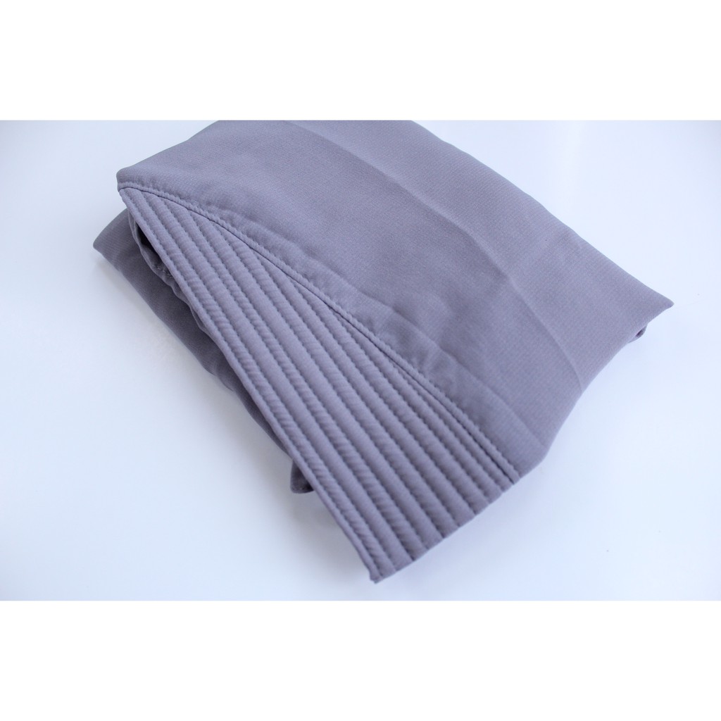 [BISA COD] KHIMAR RAUDAH JUMBO  2 LAYER FREE BROS / HIJAB SYARI / KERUDUNG JILBAB 2 LAYER TERBARU-abu muda