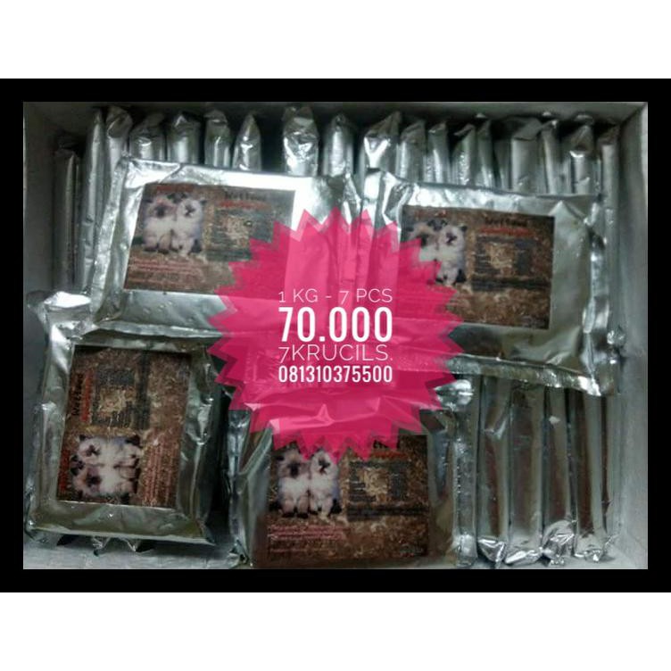 

Wetfood Ayam Suwir (Paket 1Kg/ 7 Pcs) Terjamin