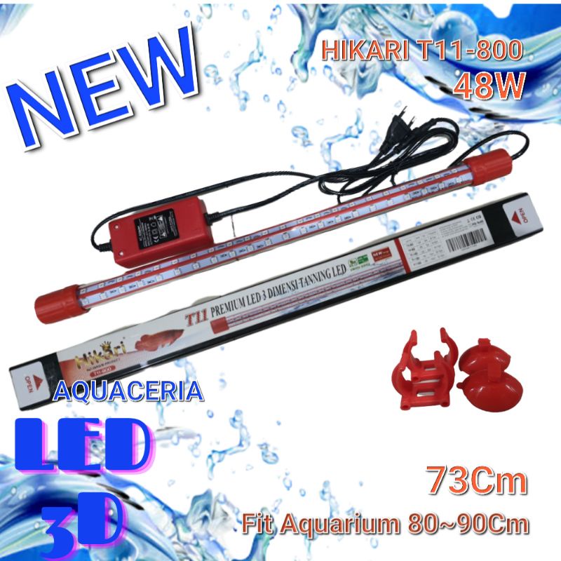 Lampu Aquarium 3Sisi HIKARI T11-800 3D Lampu Tanning Arwana RED VIEW PLUS Waterproof IPX8tahan air sampai Kedalaman max4M