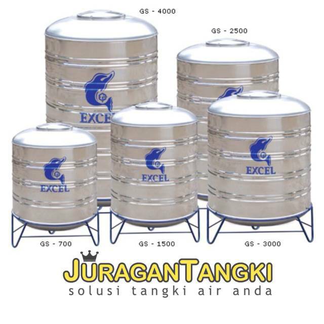 Tangki air stainless EXCEL GS 700 kaki - tandon toren air GS700