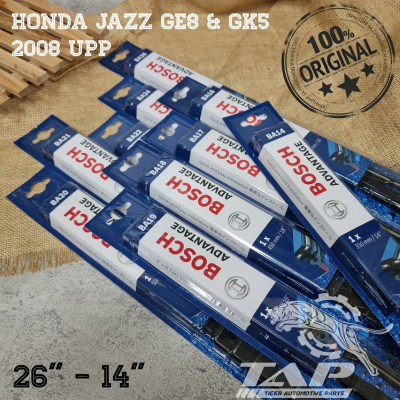 WIPER BLADE MOBIL JAZZ GE8 GK5 BOSCH ADVANTAGE 26&quot; - 14&quot; ORIGINAL