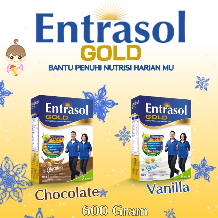 

Entrasol Gold 600 gr Vanilla & Chocolate susu kalsium orang tua susu lansia susu kesehatan kalbe