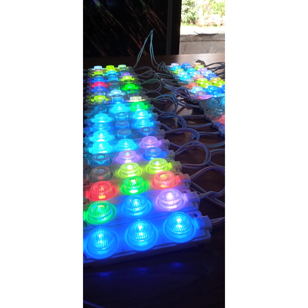 Lampu LED 3 Mata Jumbo RGB (Red Green Blue) 12V / 24V