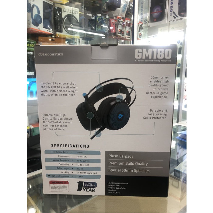 0Gfg Dbe Gm180 Usb 7.1 Virtual Surround Gaming Headphone Dbe Gm 180 5024114F