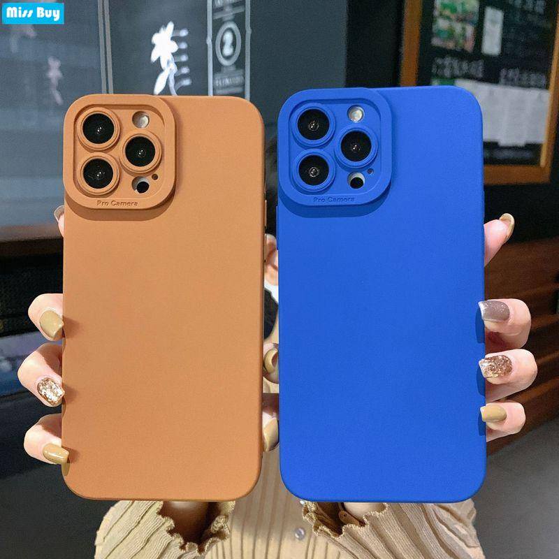 Klein Soft Case Silikon Slim Warna Biru Untuk iPhone 7 8 Plus SE2020 X Xs XR XsMax 11 Pro MAX