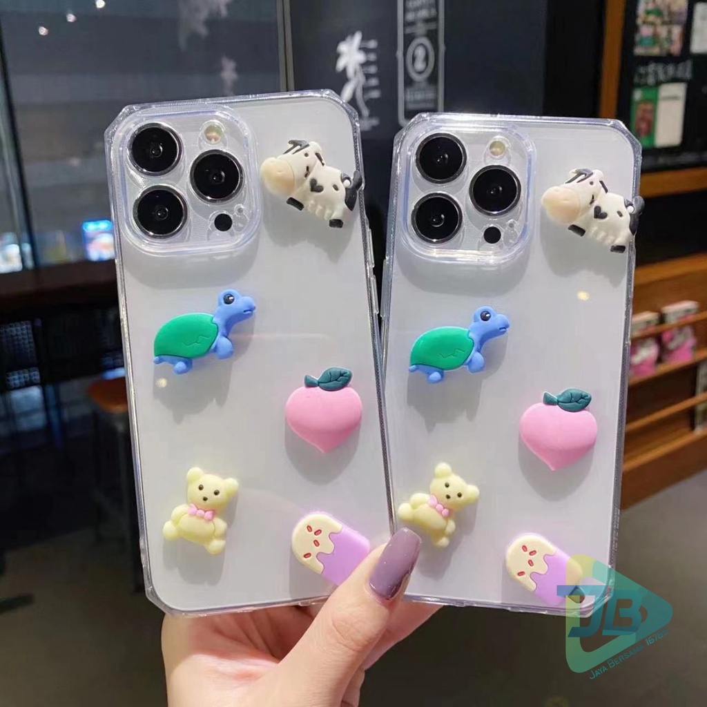 Y022 CLEAR CASE SOFTCASE CLEAR JELLY KARAKTER 3D CUTE XIAOMI REDMI 8 9 9A 9C NOTE 8 9 10 PRO JB5330