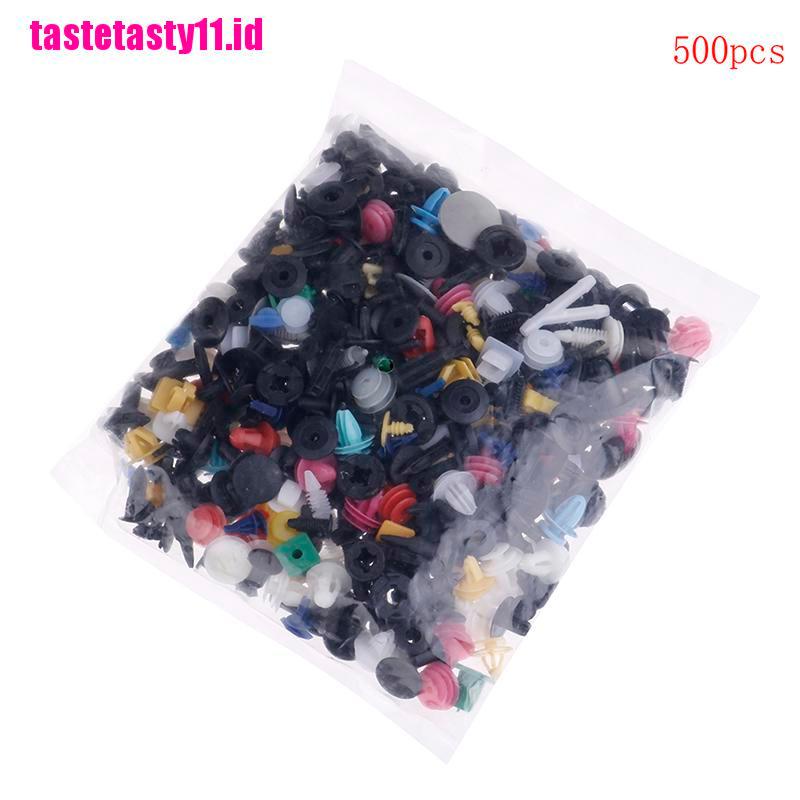 【TTID】500Pcs Mixed Auto Car Fastener Clip Bumper Fender Trim Plastic Rivet Door