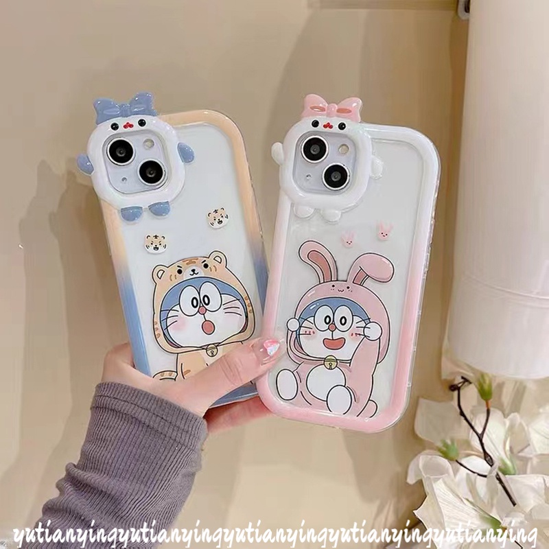 Soft Case Desain Kartun Monster Doraemon 3D Untuk IPhone 6 6S 7 8 14 Plus 11 12 13 14 Pro MAX XR X XS MAX SE 2020