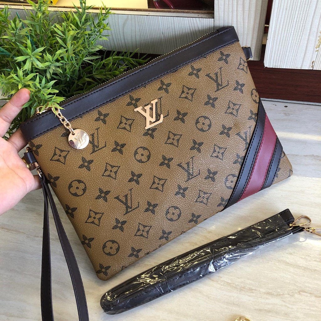LV LINE CLUTCH BESAR - DOMPET WANITA TALI SLEMPANG