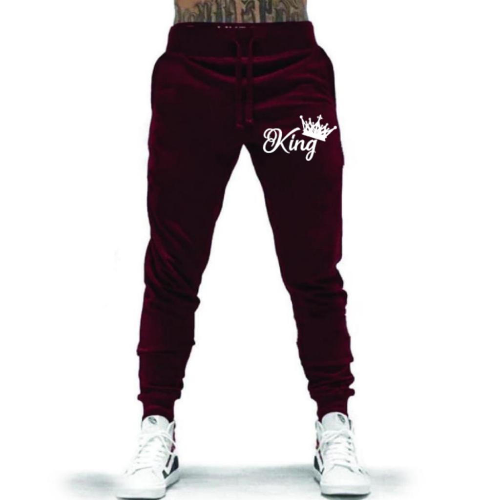 CELANA PANJANG JOGGER KING UNISEX BAHAN FLEECE TEBAL / KUALITAS BAGUS / JOGGER PRINTING
