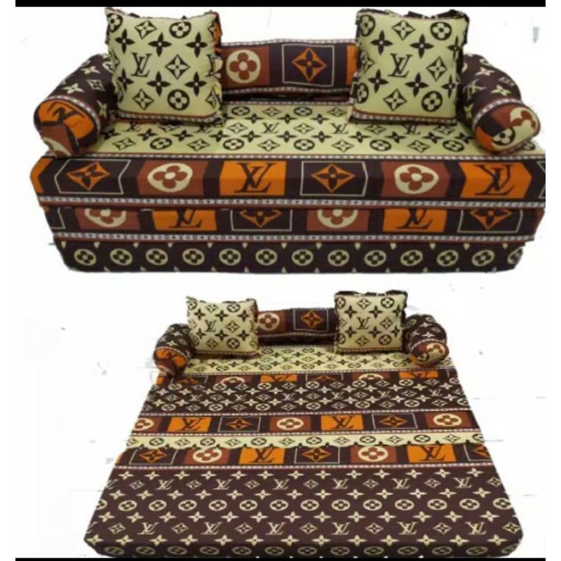 Sale Sofa Bed Kursi Tamu Sofa  Minimalis Kasur Lipat Karakter Motif Kekinian Cocok Untuk Kamar Tidur