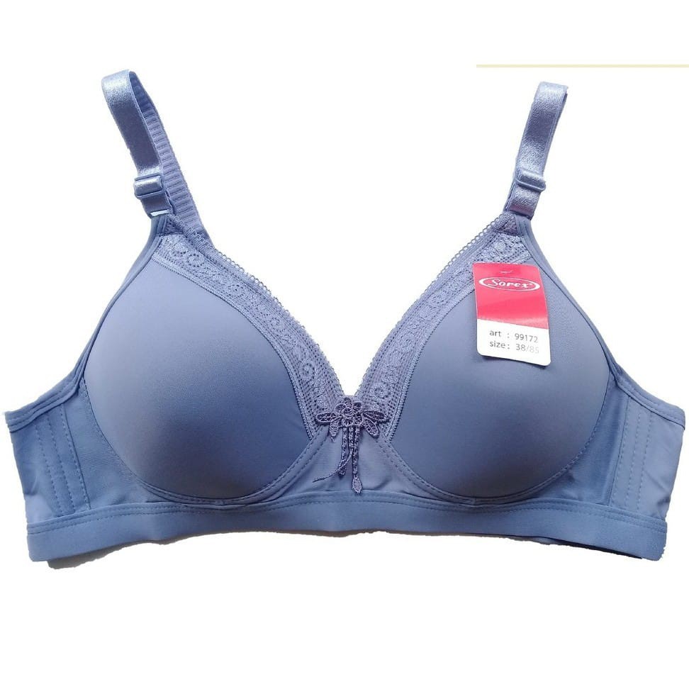 gof BRA SOREX 99172 CUP BESAR BIG SIZE Cup Tanpa Kawat Busa Tipis Skilky Lembut Undewear Wanita