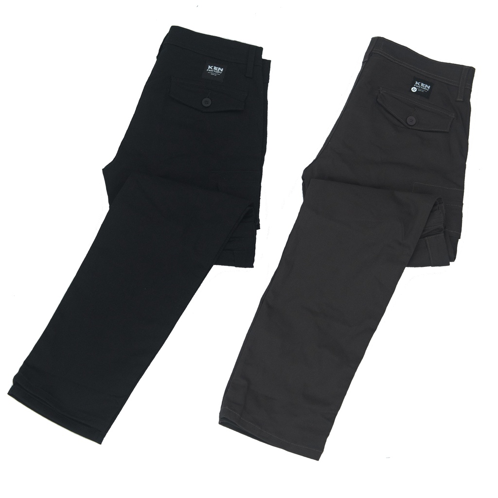 Celana Cargo Panjang Pendek  /  Cargo Pria Katun Twill Strecth / Cone Cargo Pants - KENFACTORY