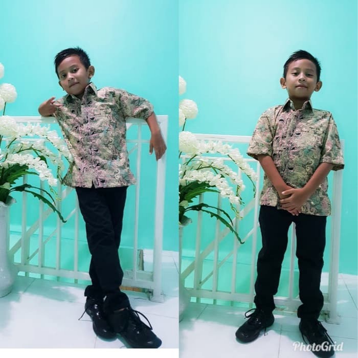 atasan kemeja batik anak ternew