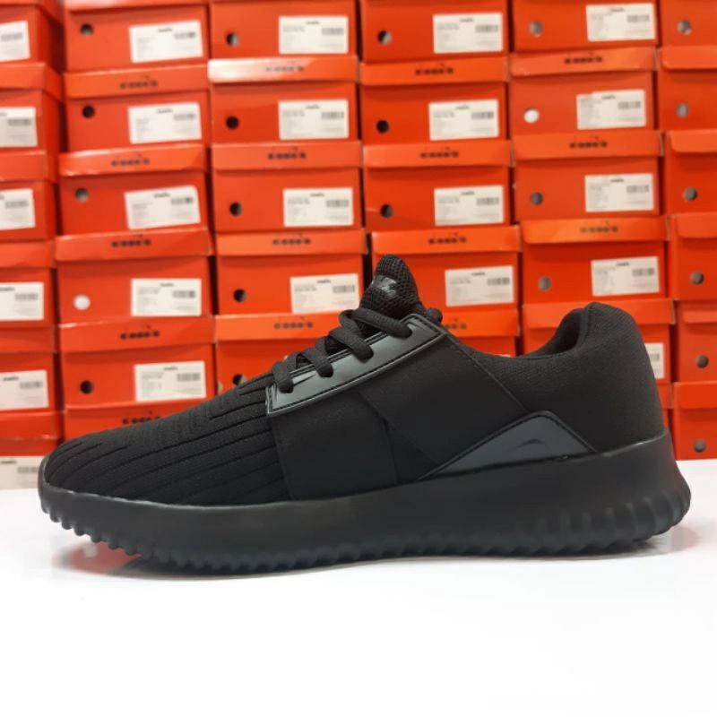 SEPATU SLIP ON WANITA AIRWALK LEAN MONOBLACK HITAM ORIGINAL 100% BNIB