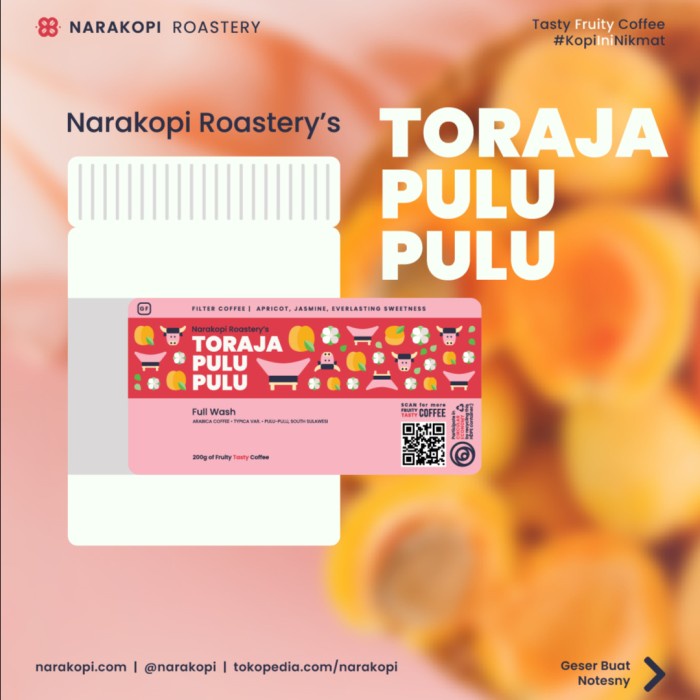 

Toraja Pulu-Pulu - Washed - Biji Kopi Specialty Arabica Coffee - Biji Utuh