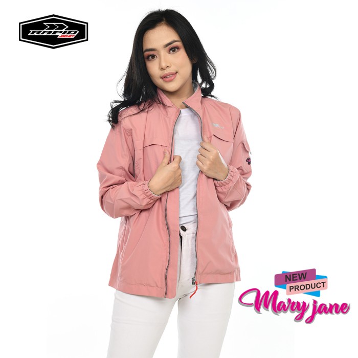 Jaket Wanita Jaket motor wanita harian keren anti air jacket cewek RAPID MARYJANE - Pink, S/M(P9B3) 