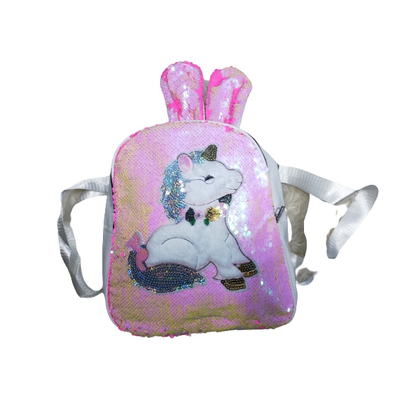 TAS SEQUIN LOL LED ANAK UNICORN BULU SEQUIN/TAS RANSEL UNICORN BULU SEQUIN