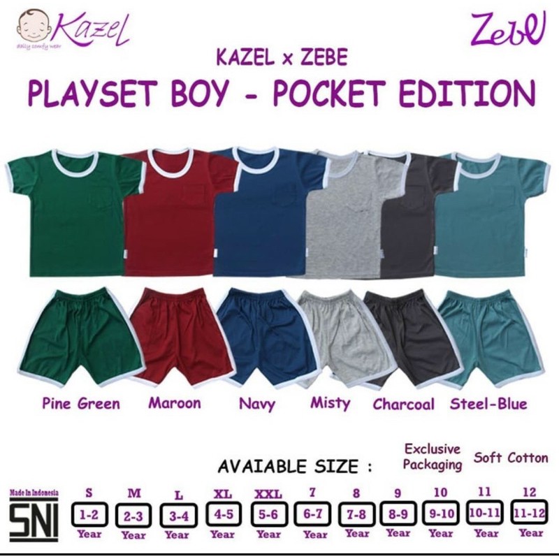 Kazel Playset Boy - Pocket Edition / Setelan Baju Anak