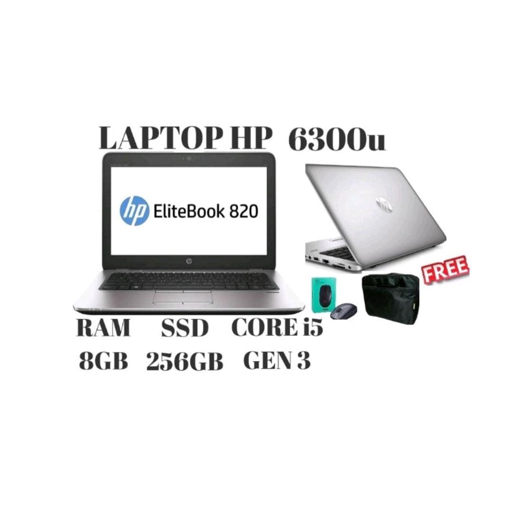 Laptop HP Elite book 820 G3 i5 6300u Ram 8GB 256 SSD 12.5" Windows 10