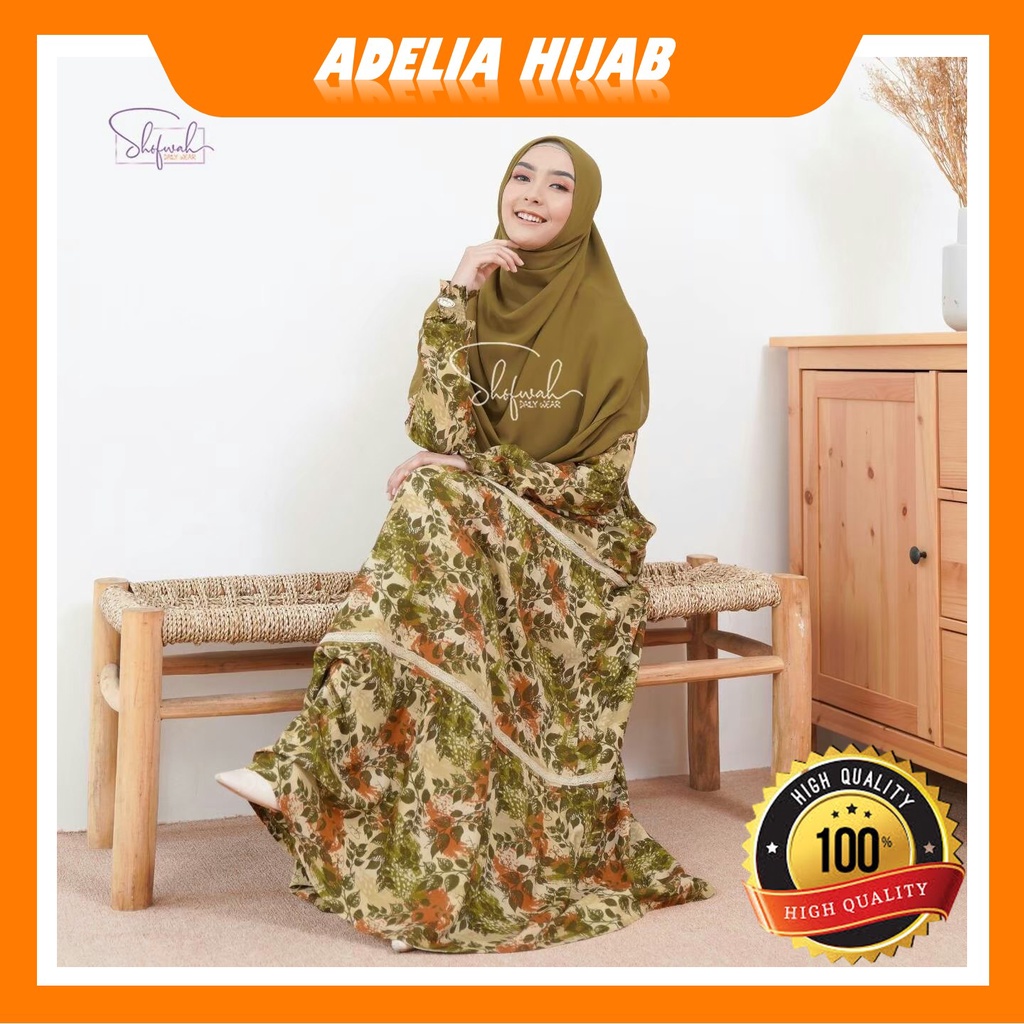 Promo Gamis Wanita Remaja atau Maxi dress Muslim Syari Terbaru 2021 dengan Bahan Katun rayon Motif B