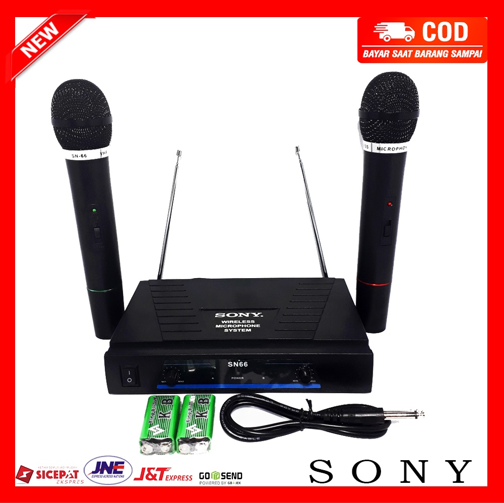 Mic SONY OS/sn 66 Wireless Double Mik / microphone tanpa kabel