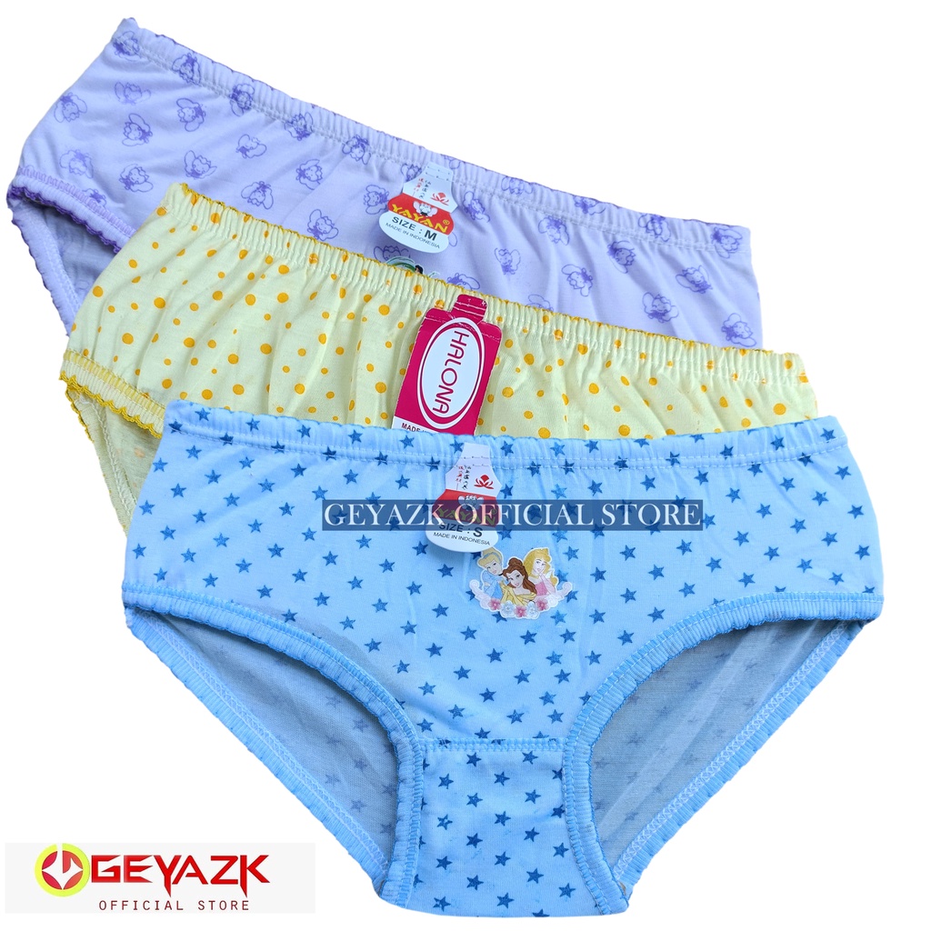 6Pcs Celana Dalam Anak Perempuan Cd Anak Motif