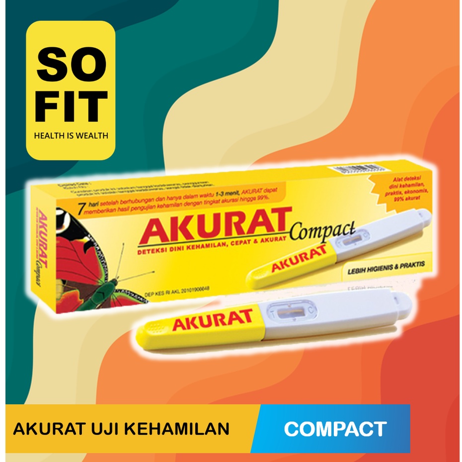 Tespack AKURAT Compact / Uji Kehamilan Akurat/ Tespek / SO FIT