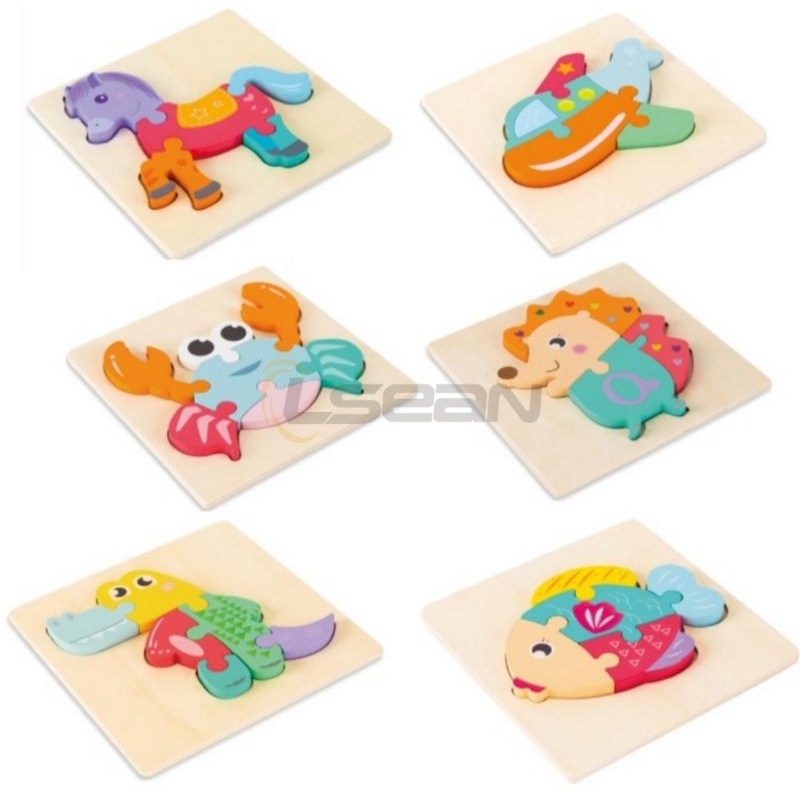 MAINAN PUZZLE ANAK 3D WOODEN PUZZLE