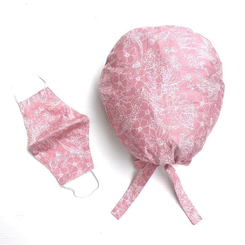 Topi Bedah / Surgical Cap / Nurse Cap / Topi Perawat Motif Bunga No. 21