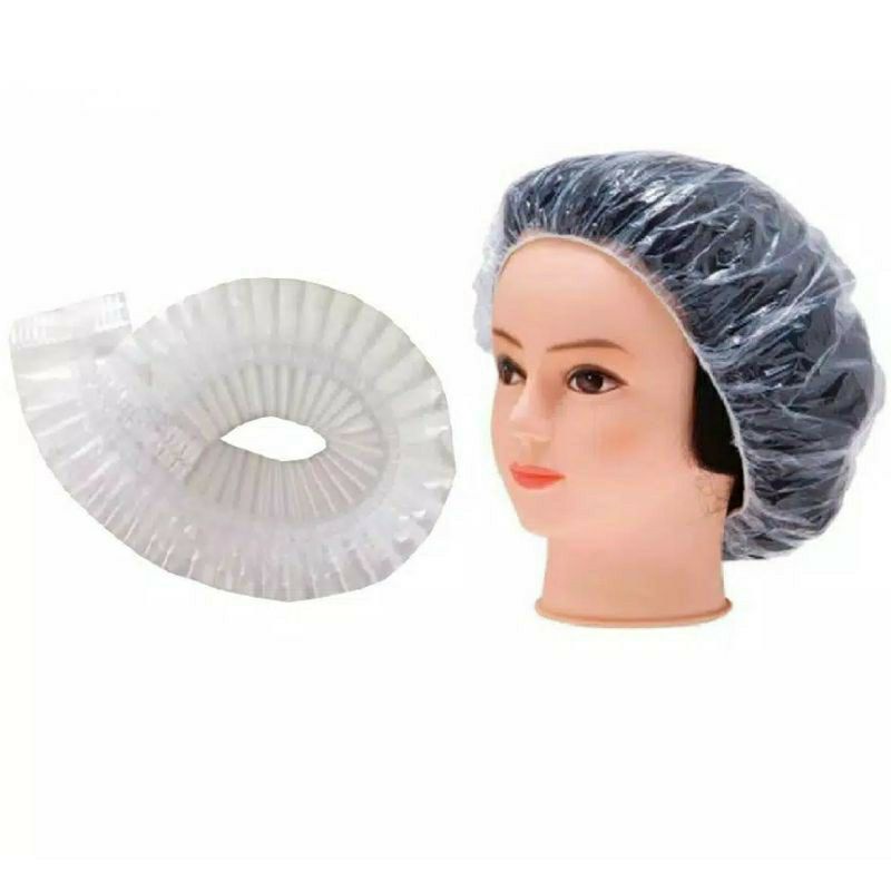 Shower Cap Plastik Murah / Penutup Kepala Mandi / Penutup Kepala Cat Rambut / Penutup Kepala Plastik Mandi Cat Rambut dll