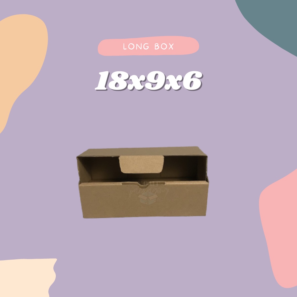 

LONG BOX 18 x 9 x 6 // DUS CORRUGATED DIE-CUT E-FLUTE // KARDUS MURAH KEMASAN OLSHOP // DUS KEMASAN