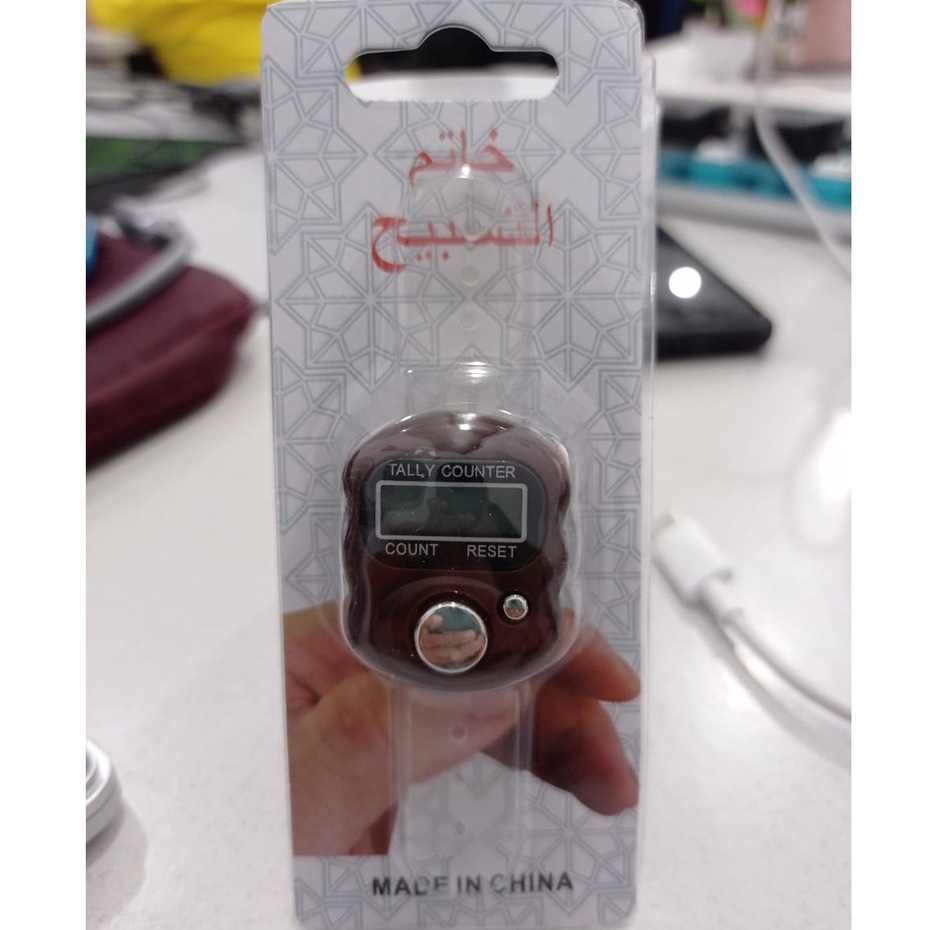 ✧YUKSHOPING✧R031 Alat Hitung Digital Tasbih Digital Elektronik Jari Counter Mini Import MurahCOD-BROWN