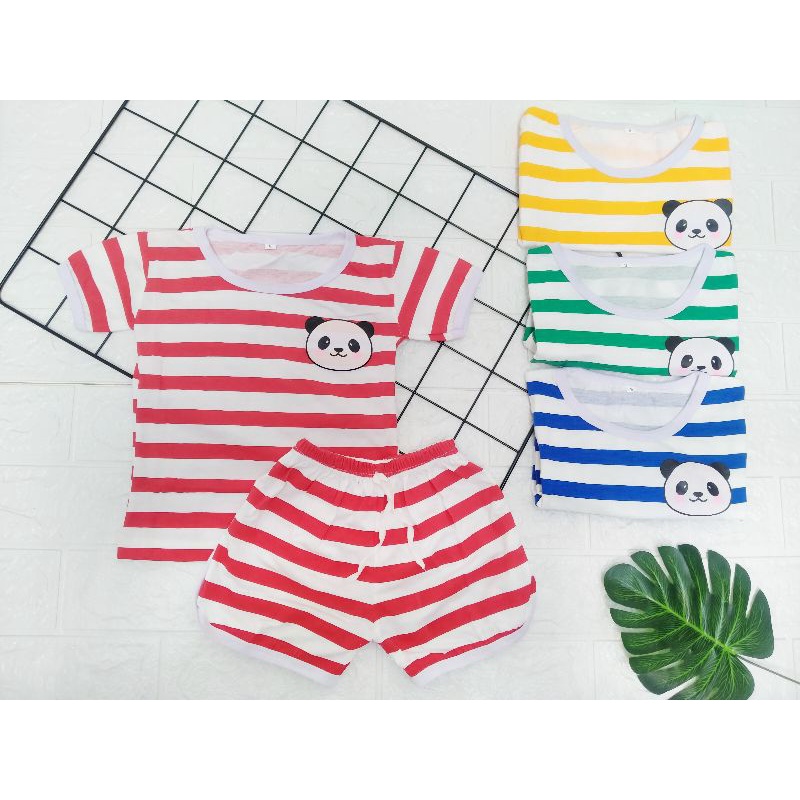 Setelan baju anak salur panda / Setelan Chupa anak 1-4 tahun Unisex