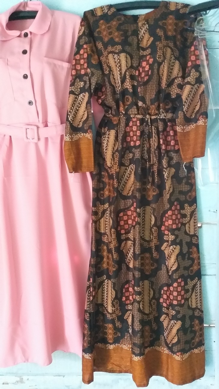 Gamis Batik Manggar, Padi,sekar,cantik,kubis,kipas,daun,ms Gamis Batik Bumil/busui Allsize Dan Jumbo