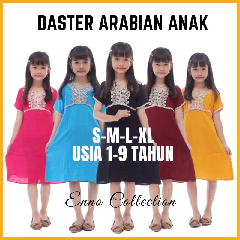 NEW DASTER RENDA ANAK SIZE 1TH SAMPE 10TH BAHAN RAYON ADEM BANGET