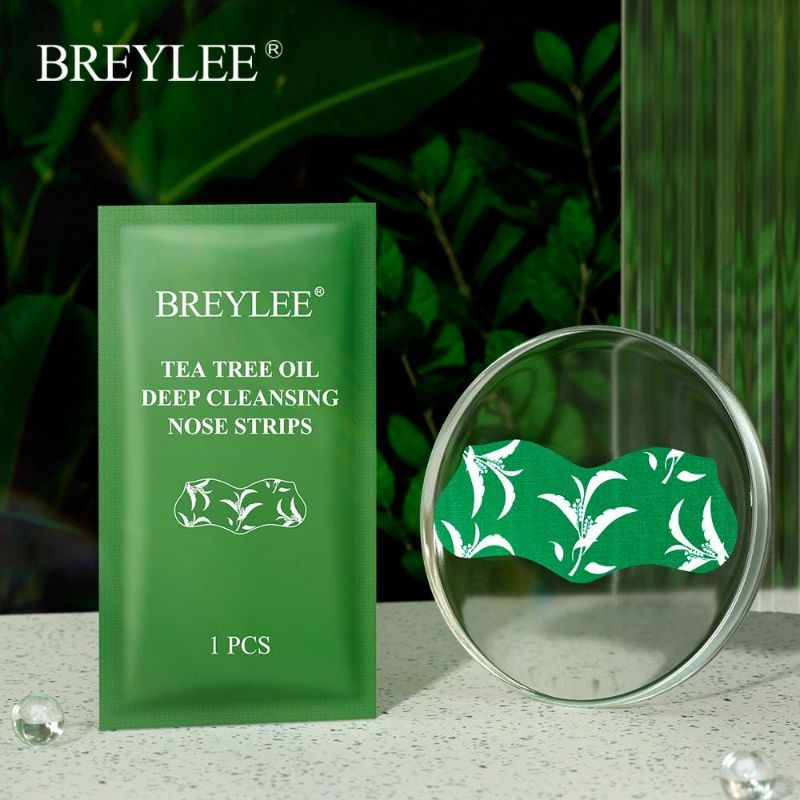 BREYLEE BE-24 Masker Komedo Tea Tree Blackhead Mask Nose Strips Masker Hidung Pembersih/