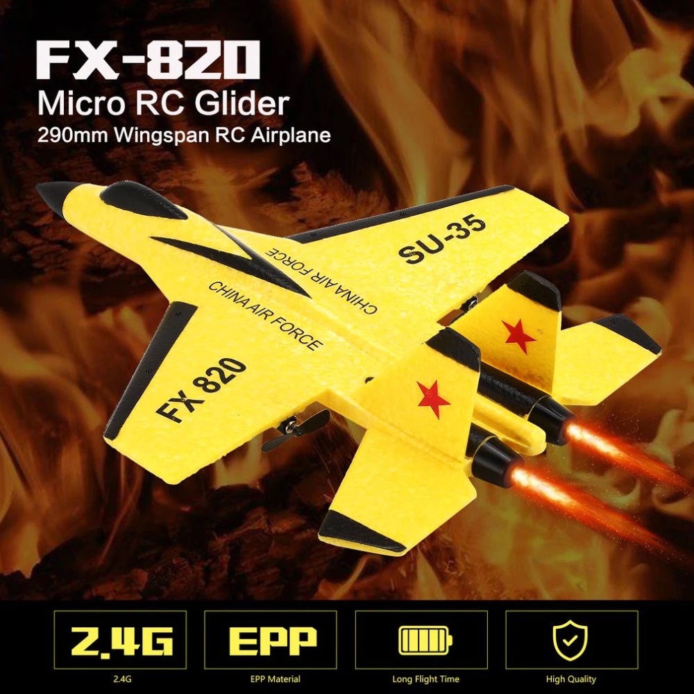 Remote Control Pesawat Terbang Glider Airplane Foam 2.4G RC - FX-820