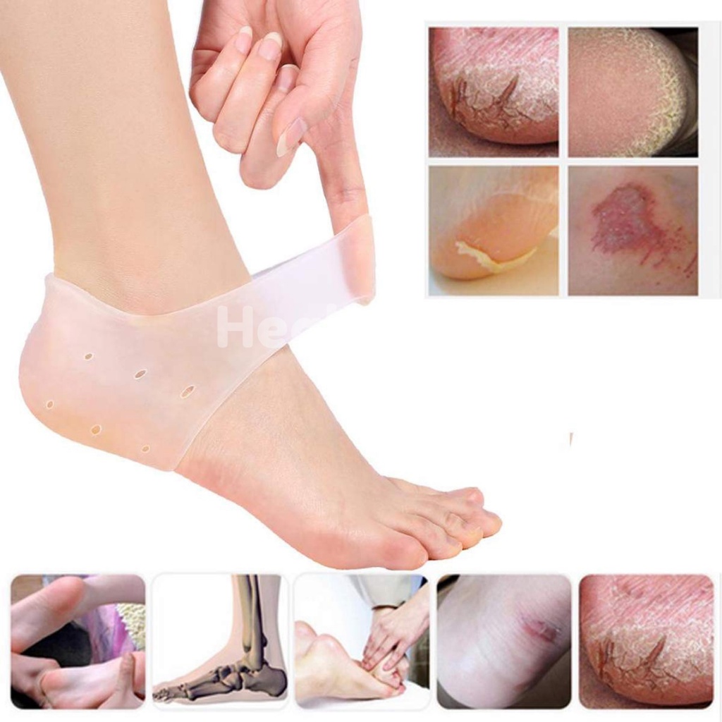 Healthindo - Pelindung Tumit Kaki Silikon Tumit Kaki Moisturizing Kaki Pencegah Kapalan Silicone Heel Protector