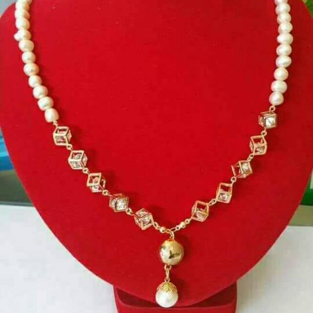 Model Kalung  Emas Mutiara  Terbaru Gambar Aksesoris