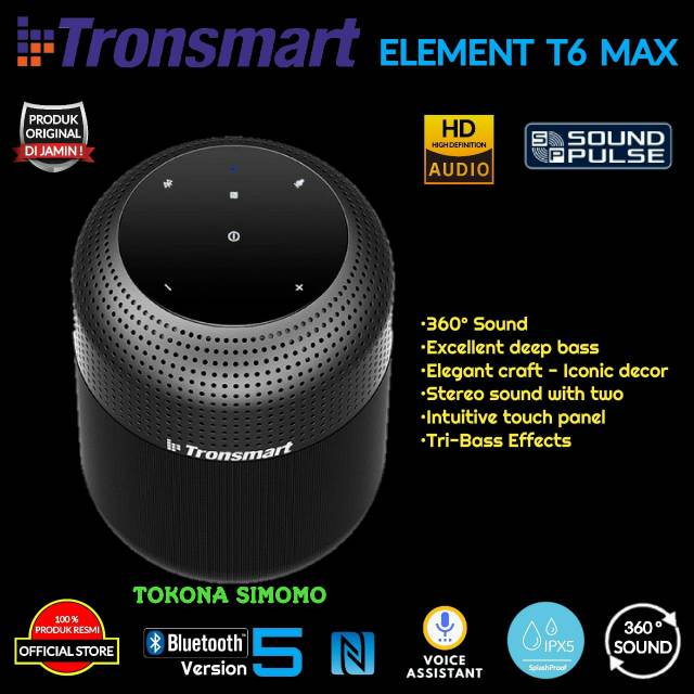 Tronsmart Element T6 Max HD Portable Bluetooth Speakers Original