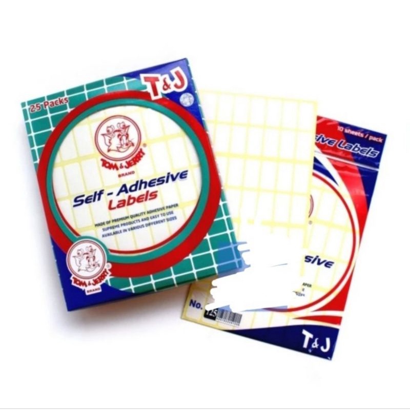 

TOM AND JERRY LABEL PAPER ISI 25 PER PAK