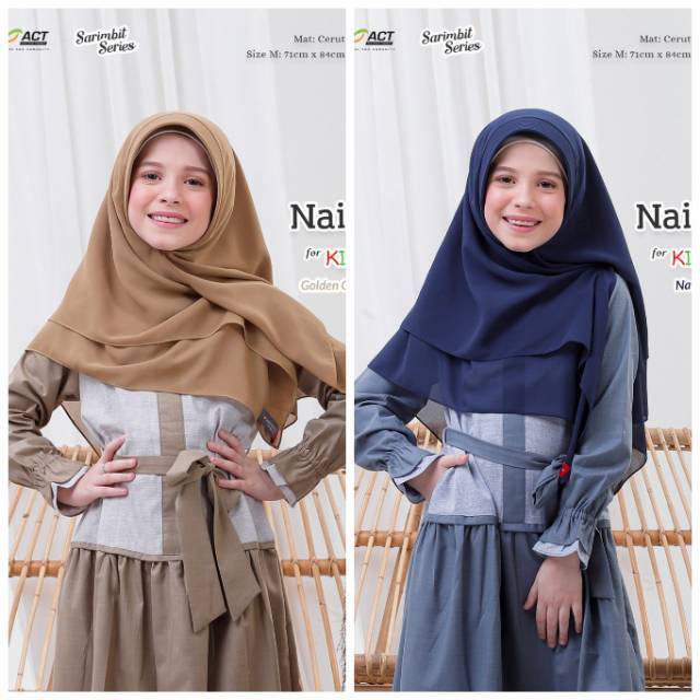 YASMEERA KHIMAR NAIMA KIDS KHIMAR Jilbab  ANAK pet antem 