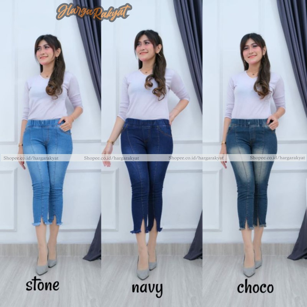 QUENS JEGGING (31-38) JEANS CROP 7/9 BELAH RAWIS