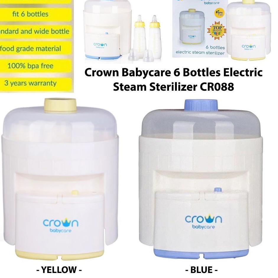 Crown Babycare 6 Bottles Electric Steam Sterilizer CR-088 / Pensteril Botol Bayi CR - 088