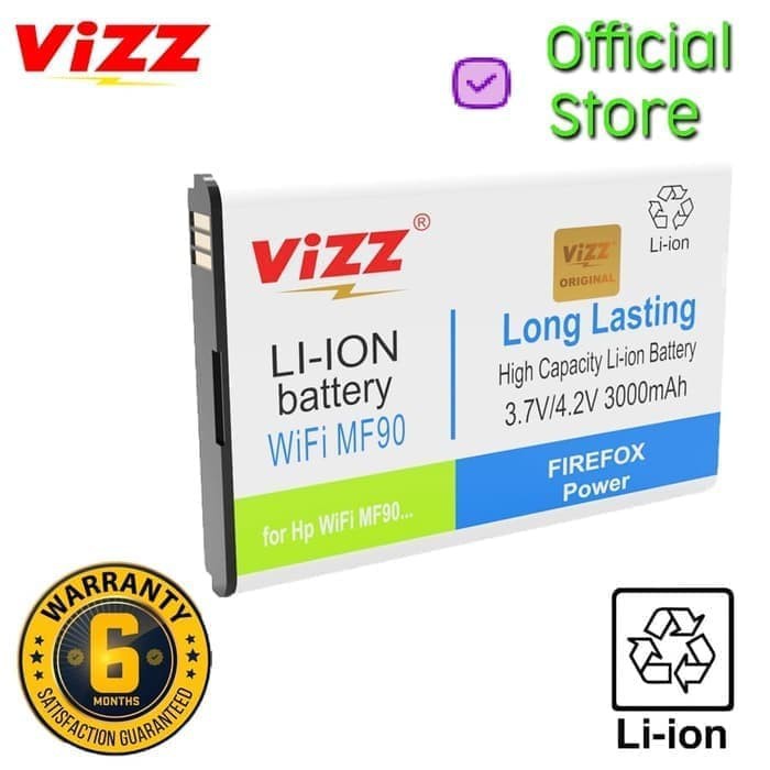 JUAL MURAH - BATERAI ZTE MODEM BOLT WIFI MF90 MF91 BOLT PERTAMA DOUBLE POWER VIZZ