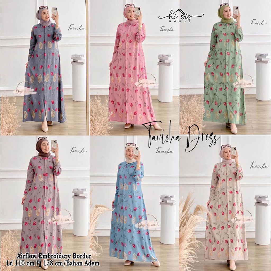 TAVISHA DRESS GAMIS SYARI ORI BY GAGIL