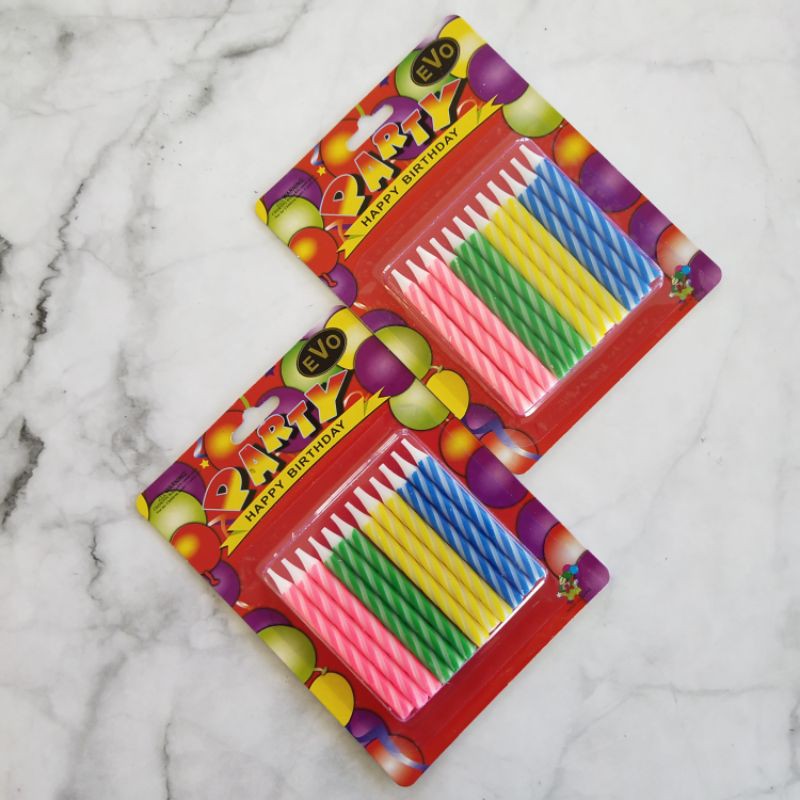 lilin warna warni / lilin ultah warna warni / lilin ulang tahun / lilin ultah