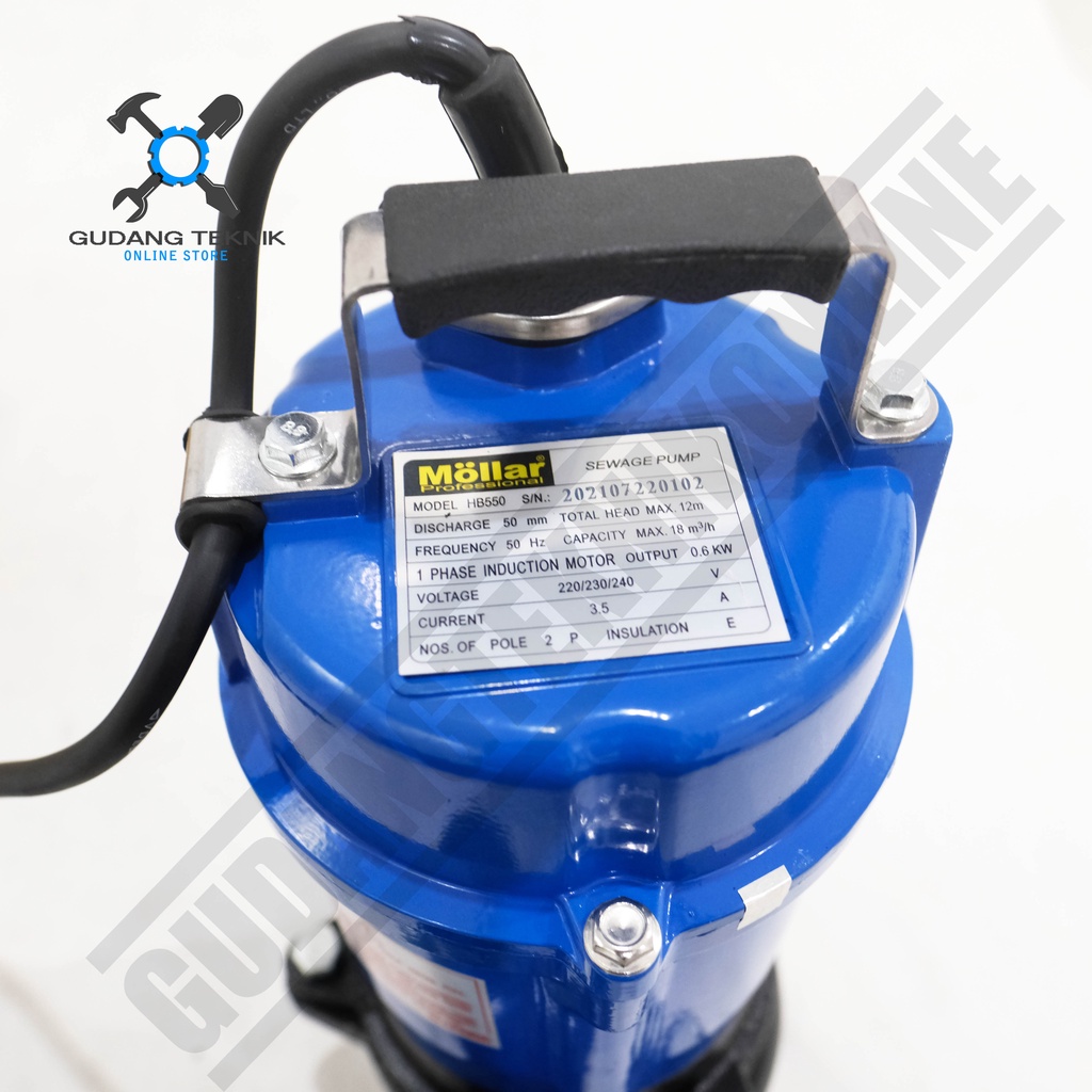 Pompa Celup Air Kotor MOLLAR MLR-HB550 / Sawage Pump MLR HB550 Mollar